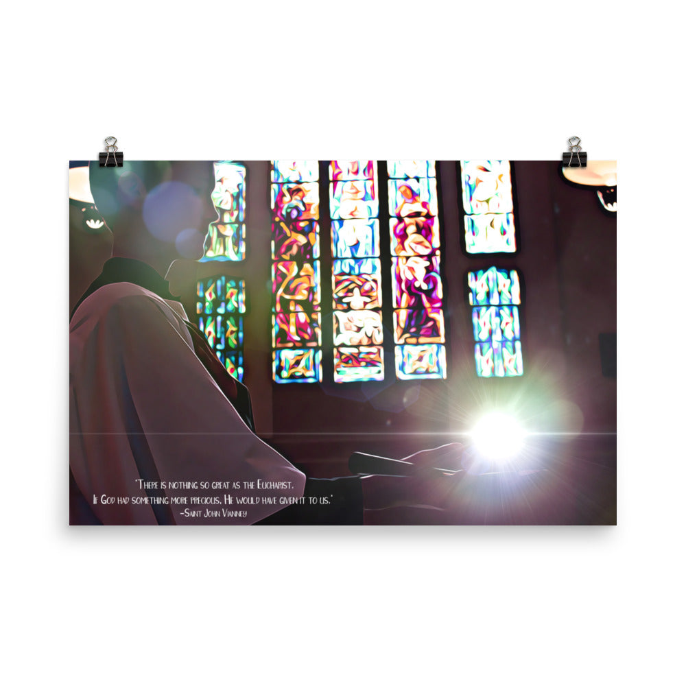 Holy Communion Poster - Saint John Vianney Quote