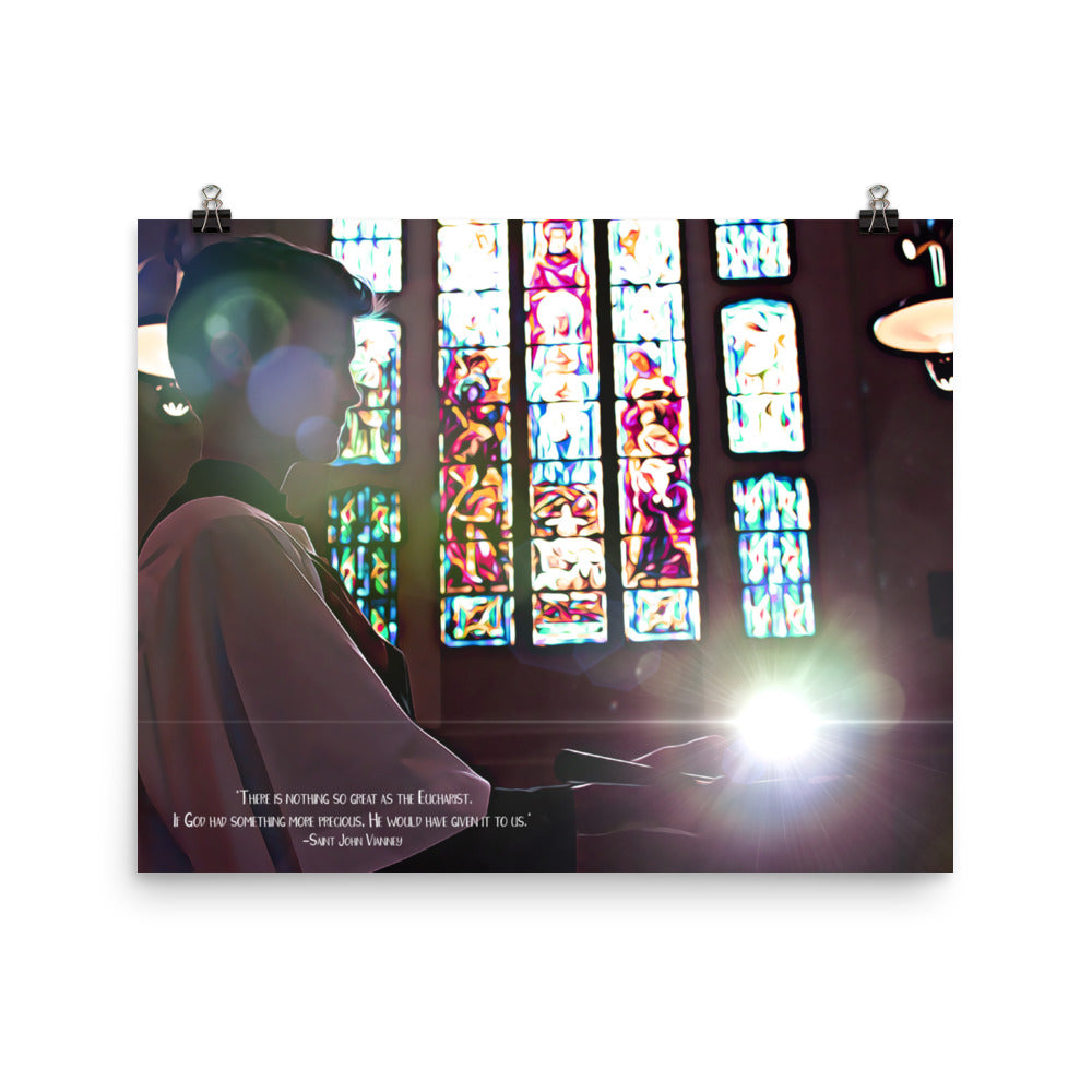 Holy Communion Poster - Saint John Vianney Quote